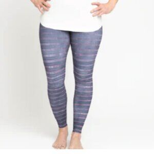Cora Concrete Stripe Legging, Grey/Purple (Sol and Mane)